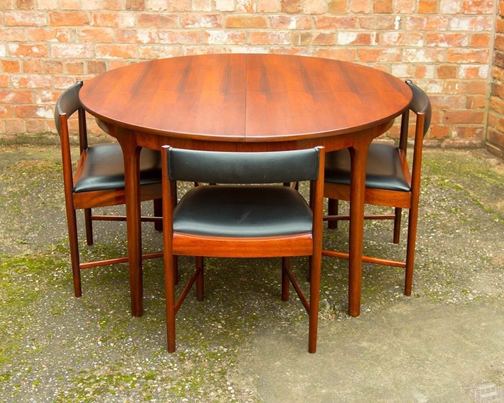 Rosewood Retro Dining Table & 4 Chairsmcintosh Vintage 1960's Intended For Widely Used Retro Dining Tables (View 22 of 25)