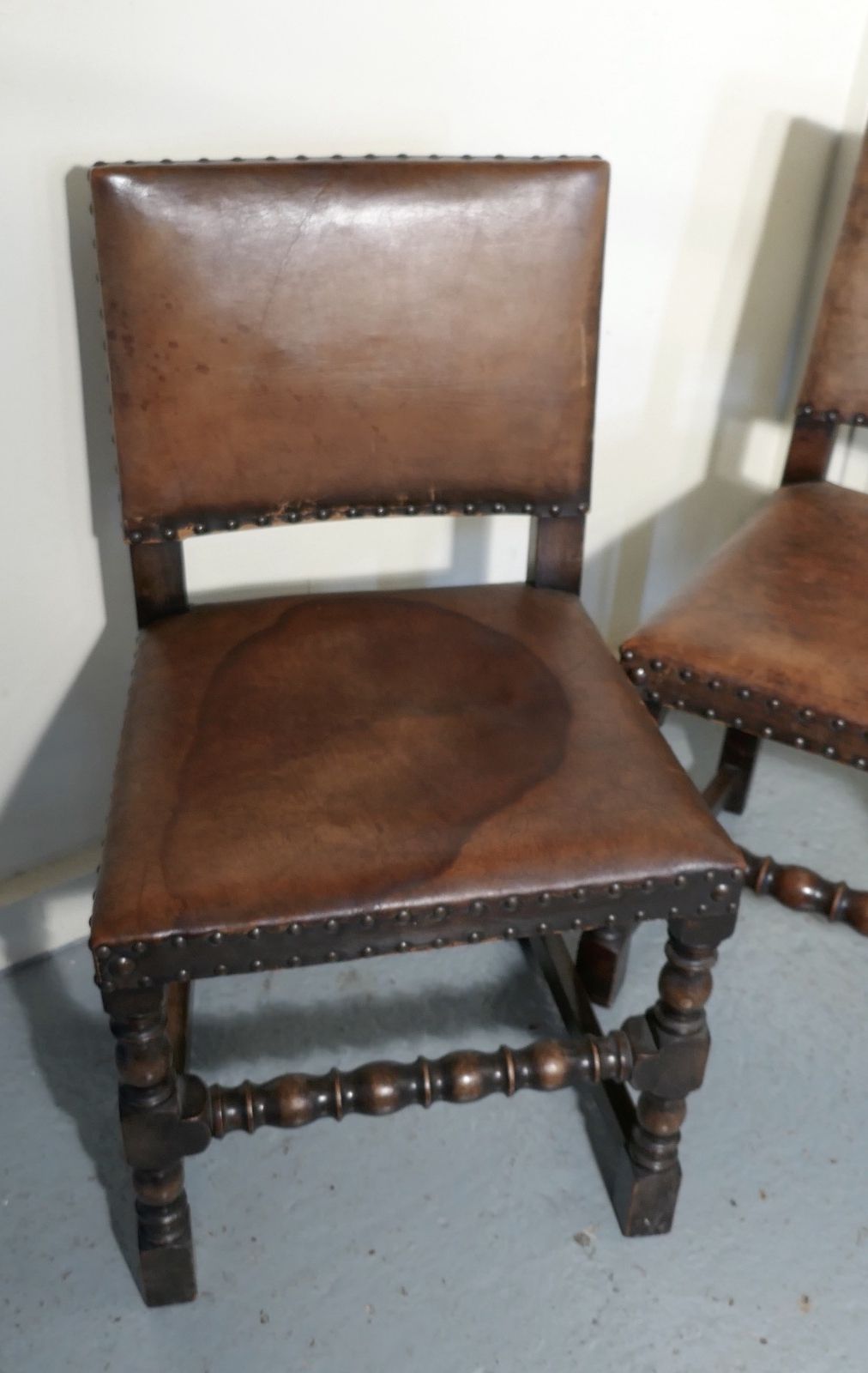 Set Of 6 Gothic Oak & Leather Dining Chairs C.1890 – Tht145 With Most Recent Oak Leather Dining Chairs (Photo 18 of 25)