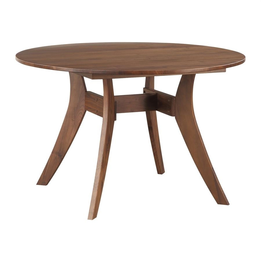 Shop Moe's Home Collection Florence Walnut Wood Round Dining Table With Favorite Florence Dining Tables (View 20 of 25)