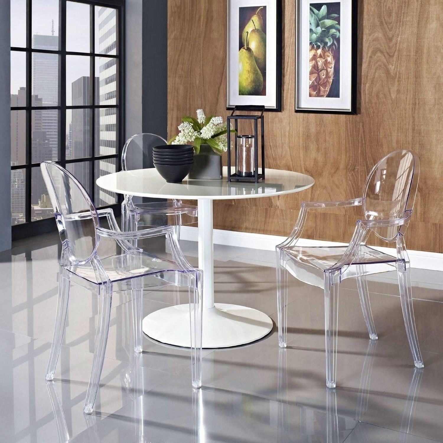 Transparent Chairs! Look At The Image Again, See Them? Different For Most Up To Date Clear Plastic Dining Tables (Photo 17 of 25)