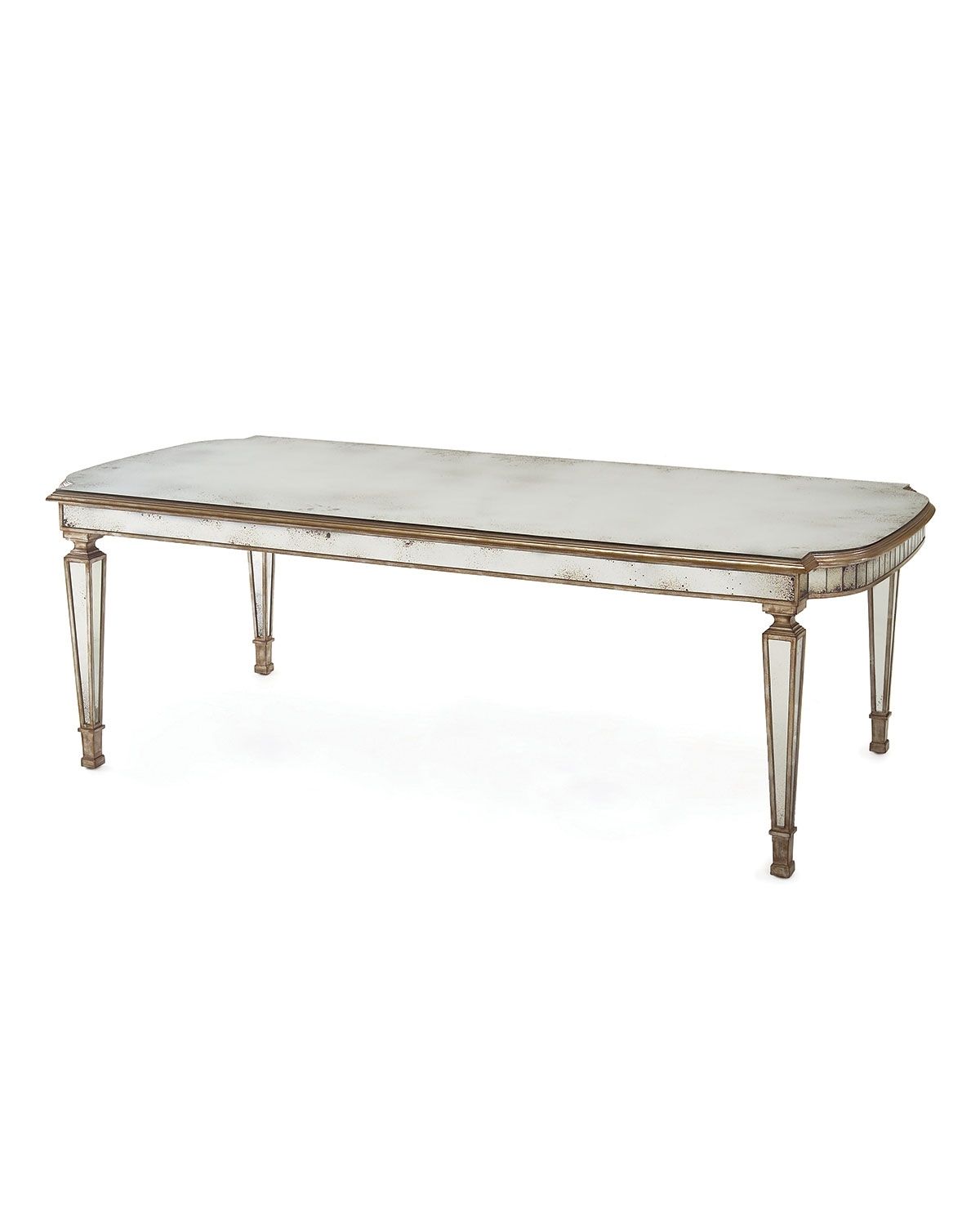 Trendy John Richard Collection Eliza 72"l Antiqued Mirrored Dining Table Regarding Antique Mirror Dining Tables (View 19 of 25)