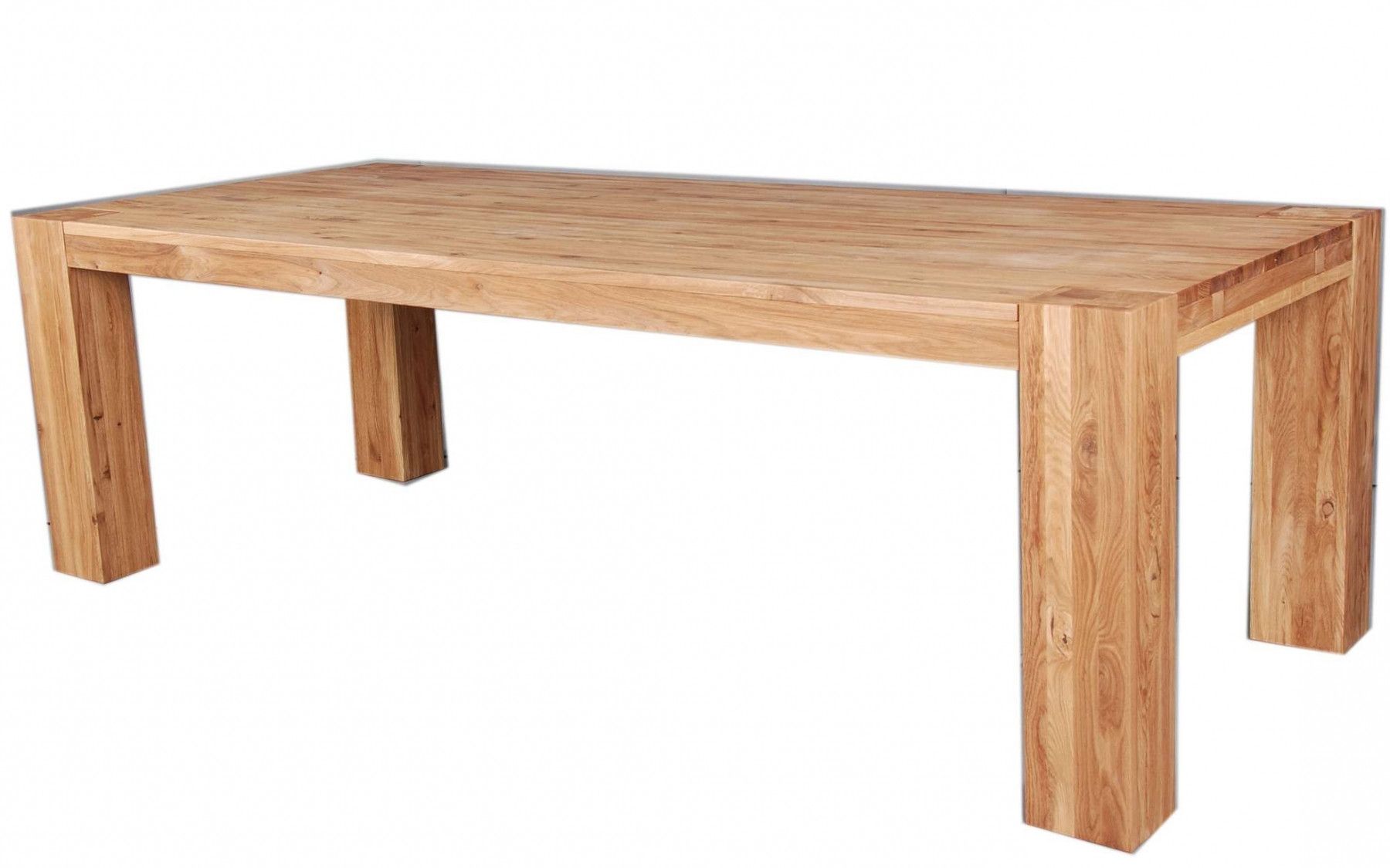 Trendy Massive Rustic Solid Oak Dining Table In Oak Dining Furniture (Photo 15 of 25)
