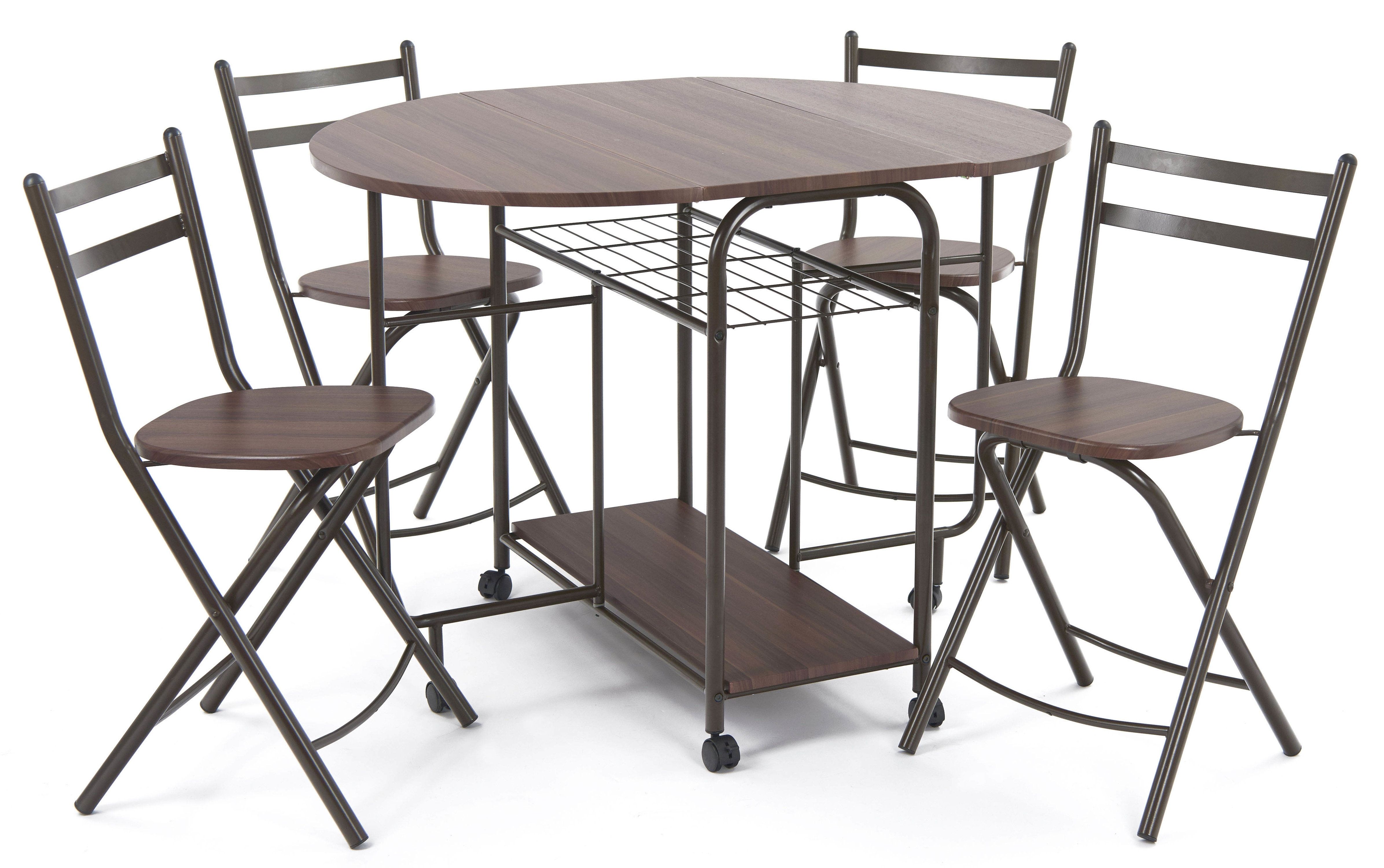 Trendy Stowaway Dining Tables And Chairs Regarding Gablemere Stowaway Dining Table And 4 Chairs (Photo 16 of 25)