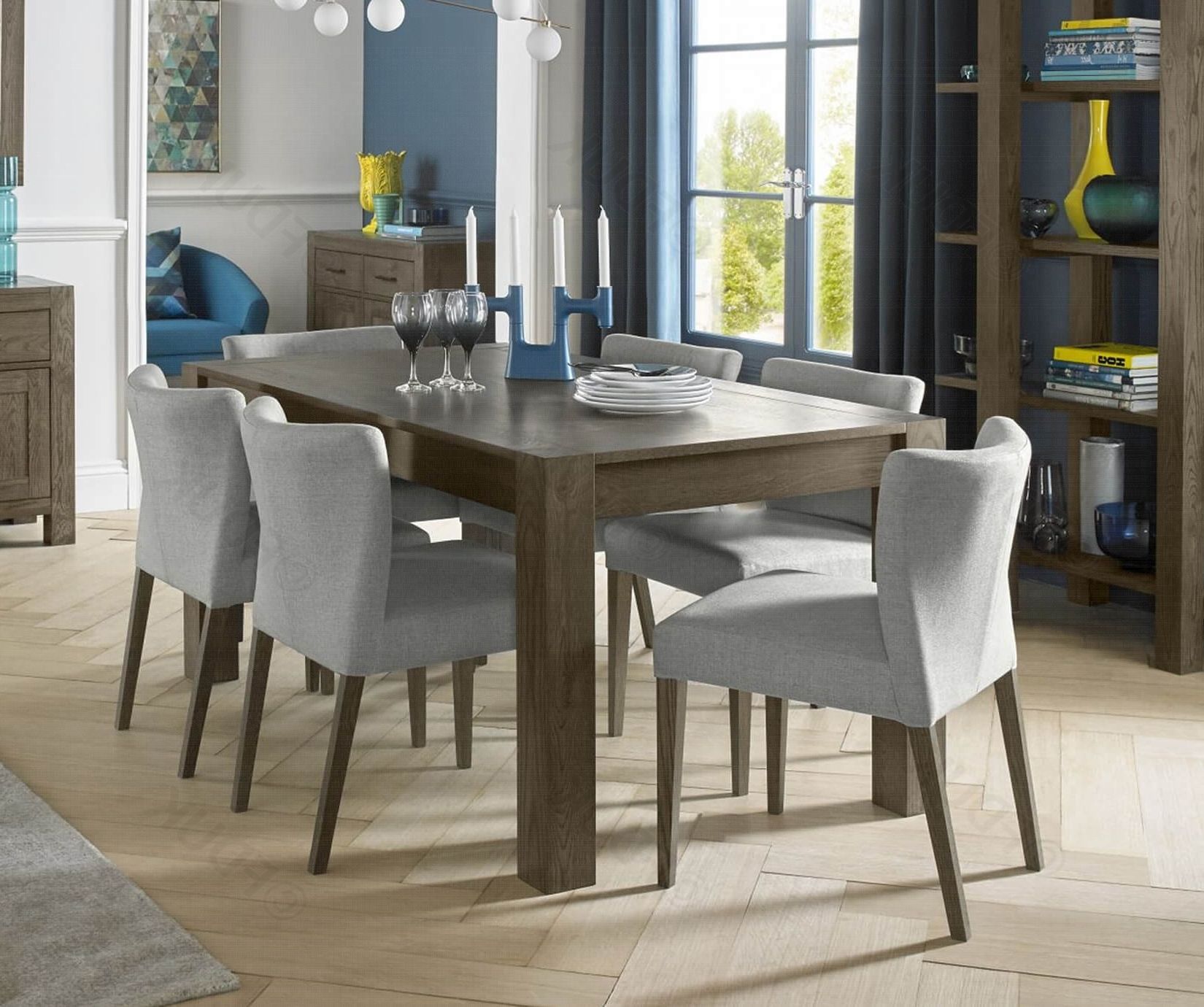 Featured Photo of The Best Dining Tables and Fabric Chairs
