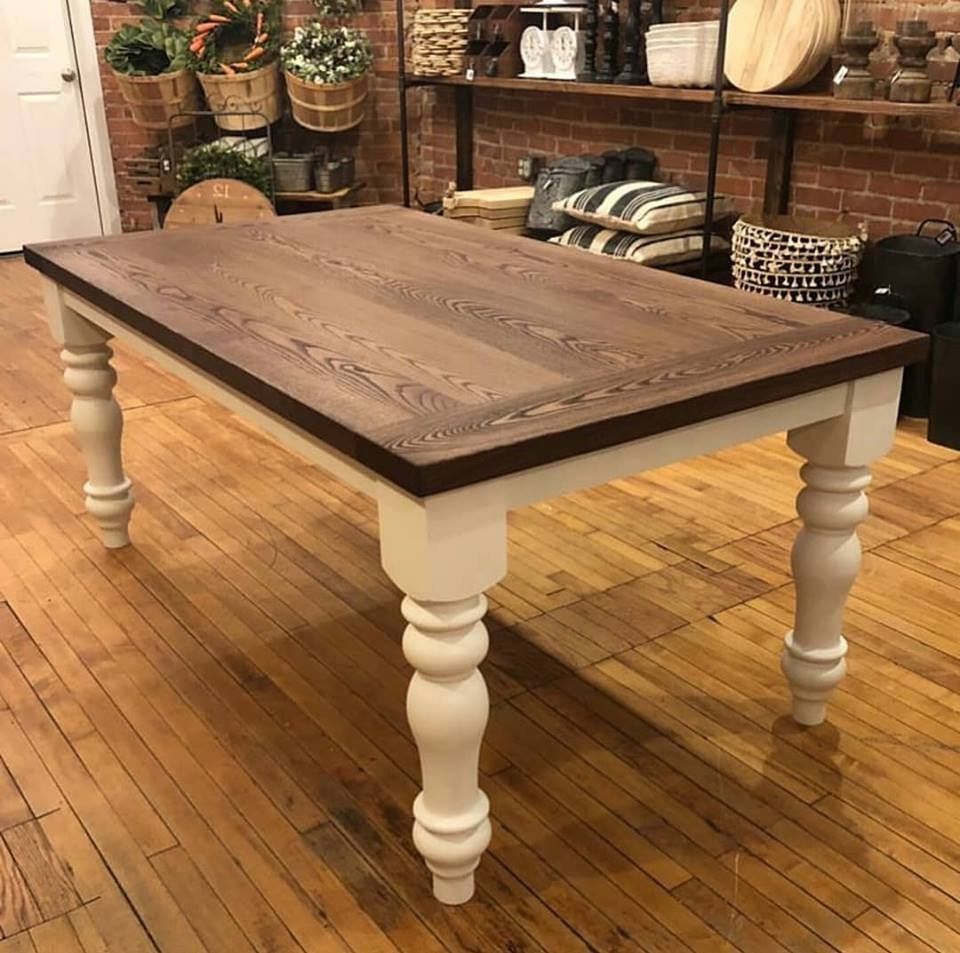 Unfinished Farmhouse Dining Table Legs  Wood Legs. Turned Legs Within Popular Dining Tables With Large Legs (Photo 5 of 25)