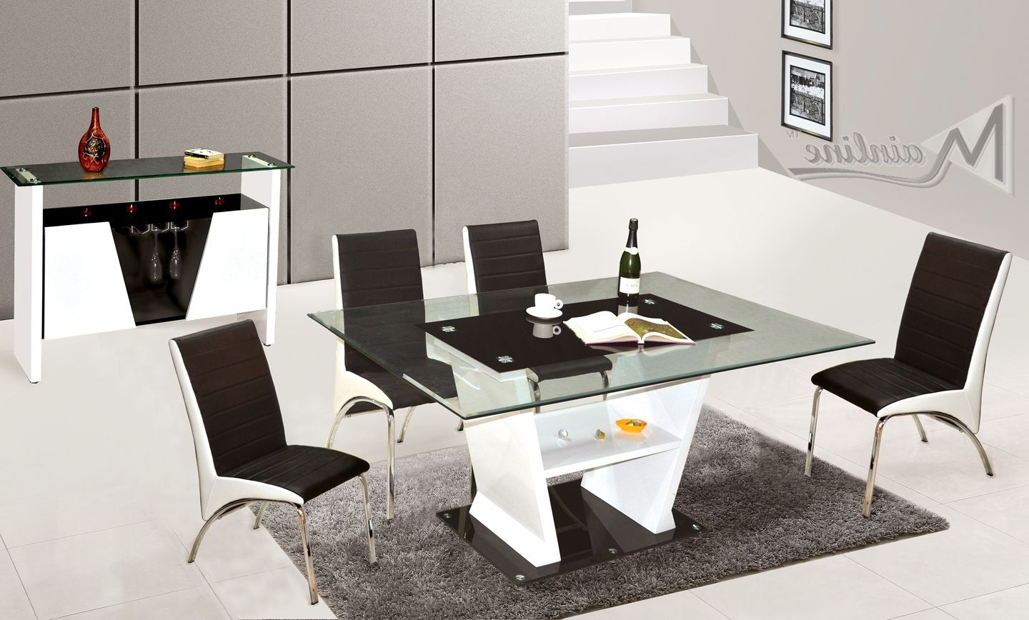 Vogue Dining Tables With Fashionable Vogue Table + 4 Chairs 22700/30 Mainline Inc Dining Table Sets (View 8 of 25)