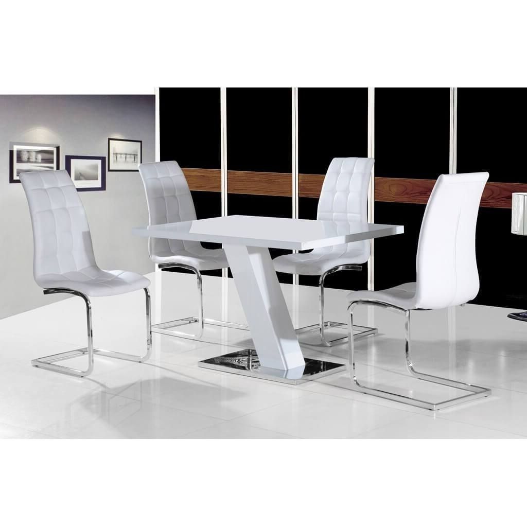 Well Known Arizona Dining Set 4 Seater White High Gloss (various Colours With Regard To High Gloss Dining Chairs (View 23 of 25)