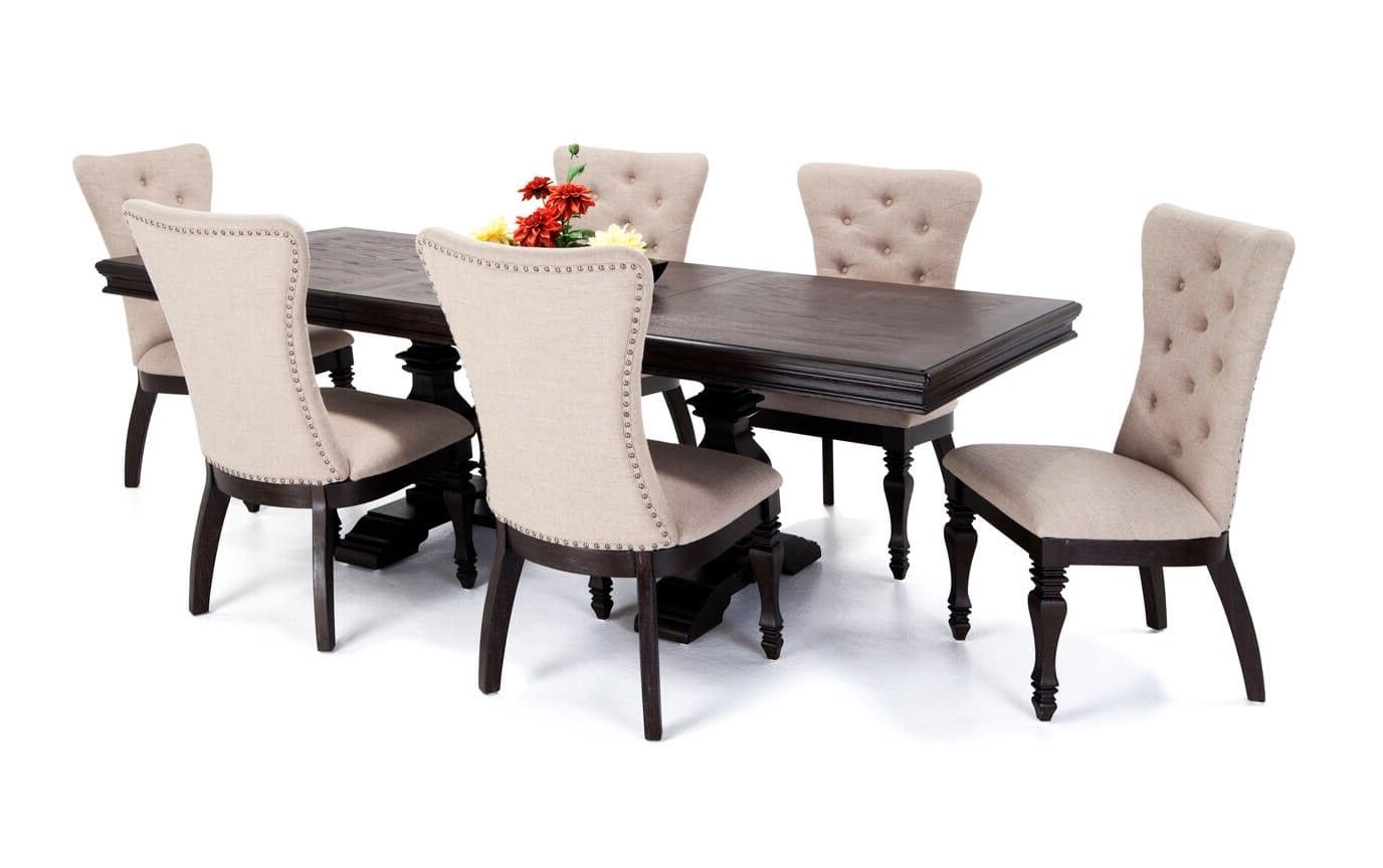 Well Known Dining Set With Chairs Home Styles Monarch Rectangular Table And 6 Inside Jaxon 7 Piece Rectangle Dining Sets With Upholstered Chairs (Photo 22 of 25)