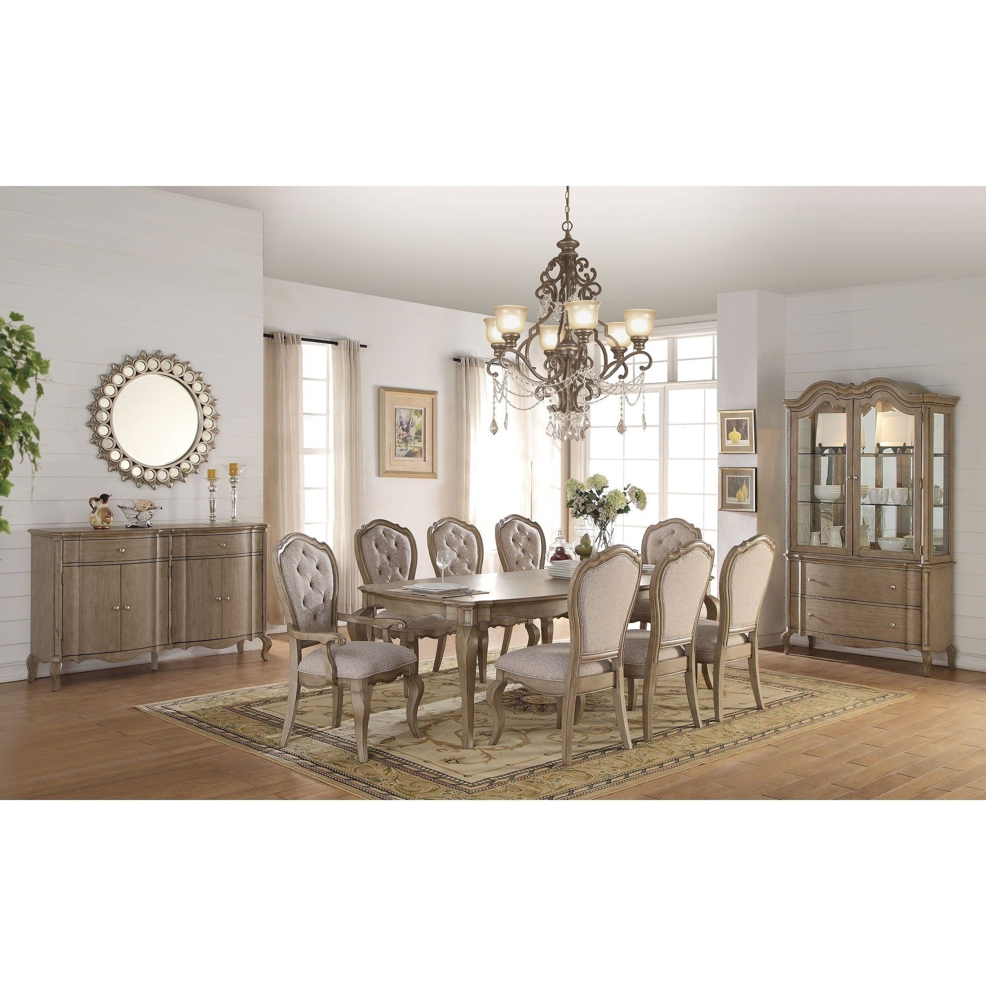 Well Known Helms 7 Piece Rectangle Dining Sets With Side Chairs With Shop Acme Chelmsford Dining Table, Antique Taupe – Free Shipping (View 24 of 25)