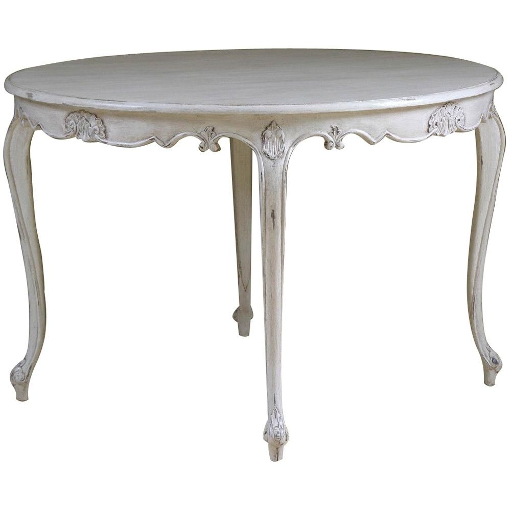 Well Known Louis Antique White Round Dining Table (Photo 18 of 25)