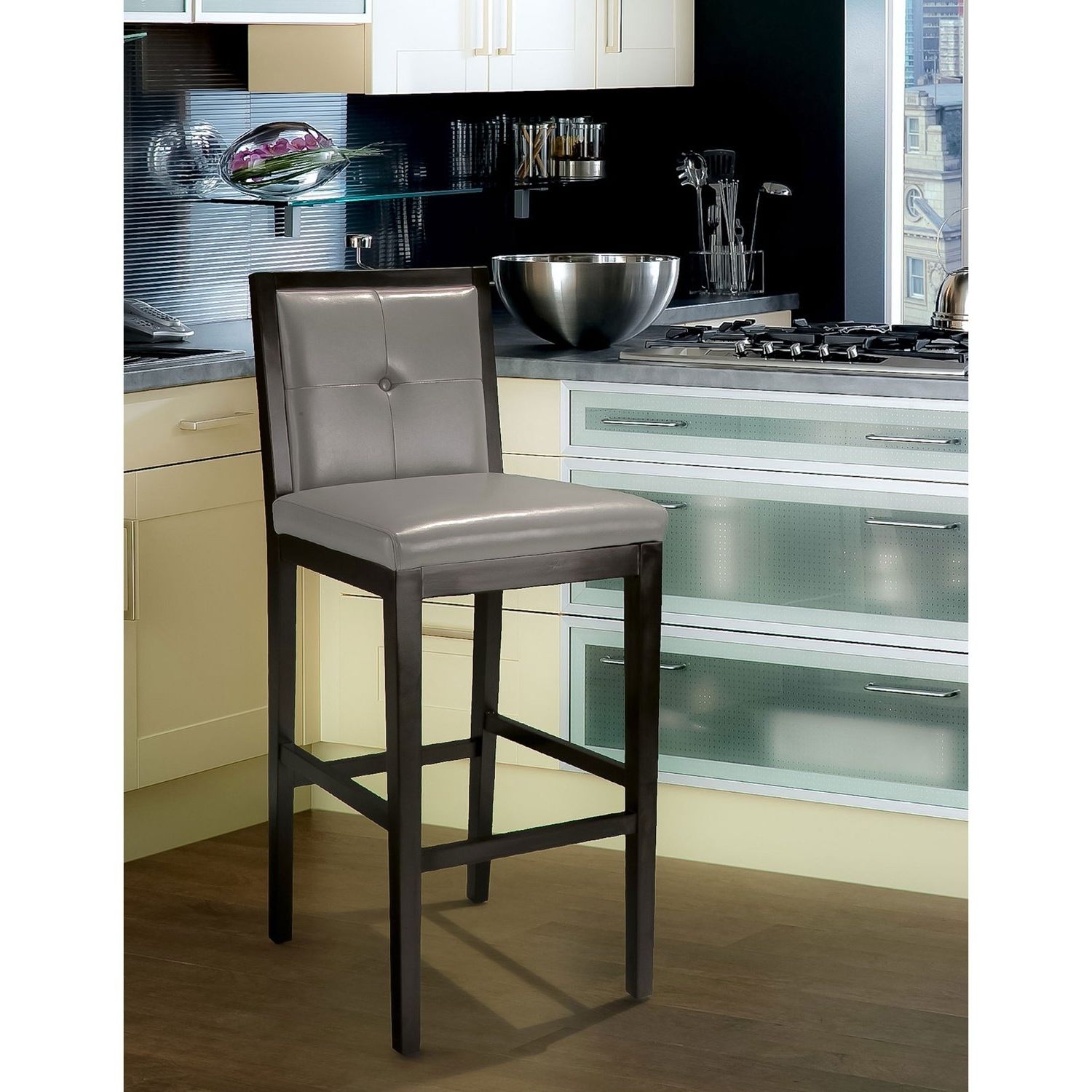 Well Known Shop Jameson Grey Leather Bar Stoolchristopher Knight Home Pertaining To Jameson Grey 5 Piece Counter Sets (Photo 17 of 25)