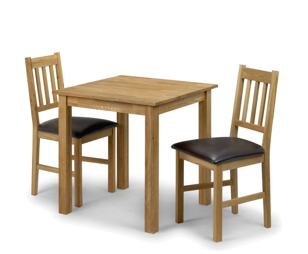 Well Known Two Chair Dining Tables Intended For Belstone Square Oak Kitchen Table And 2 Chairs – Uk Delivery (View 24 of 25)