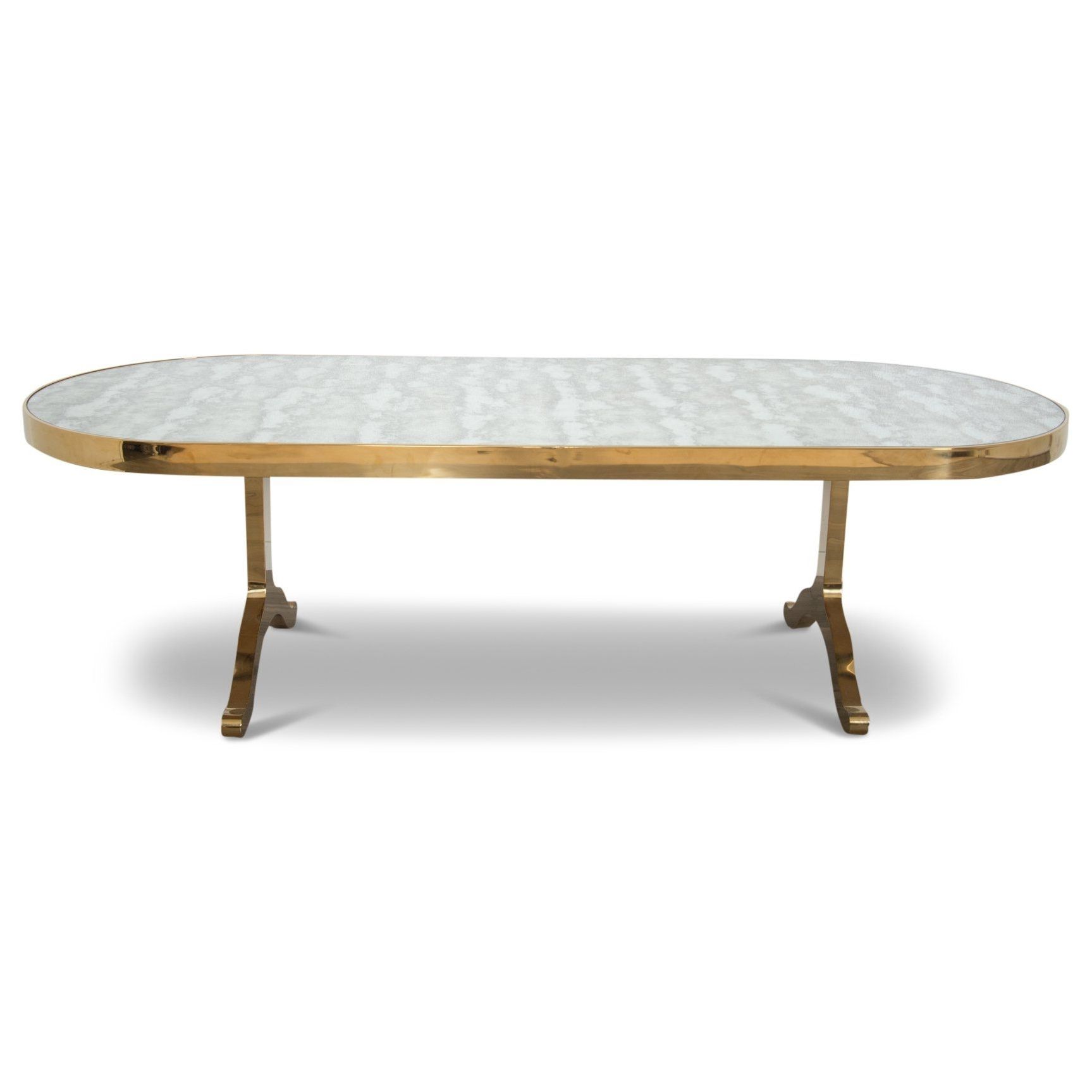 Well Liked Antique Mirror Dining Tables Pertaining To Ibiza Oval Dining Table With Antique Mirror (View 10 of 25)
