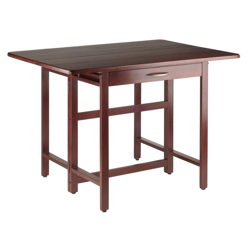 Well Liked Cheap Drop Leaf Dining Tables Throughout Winsome Wood Taylor Walnut Drop Leaf Dining Table 94145 – The Home Depot (View 8 of 25)