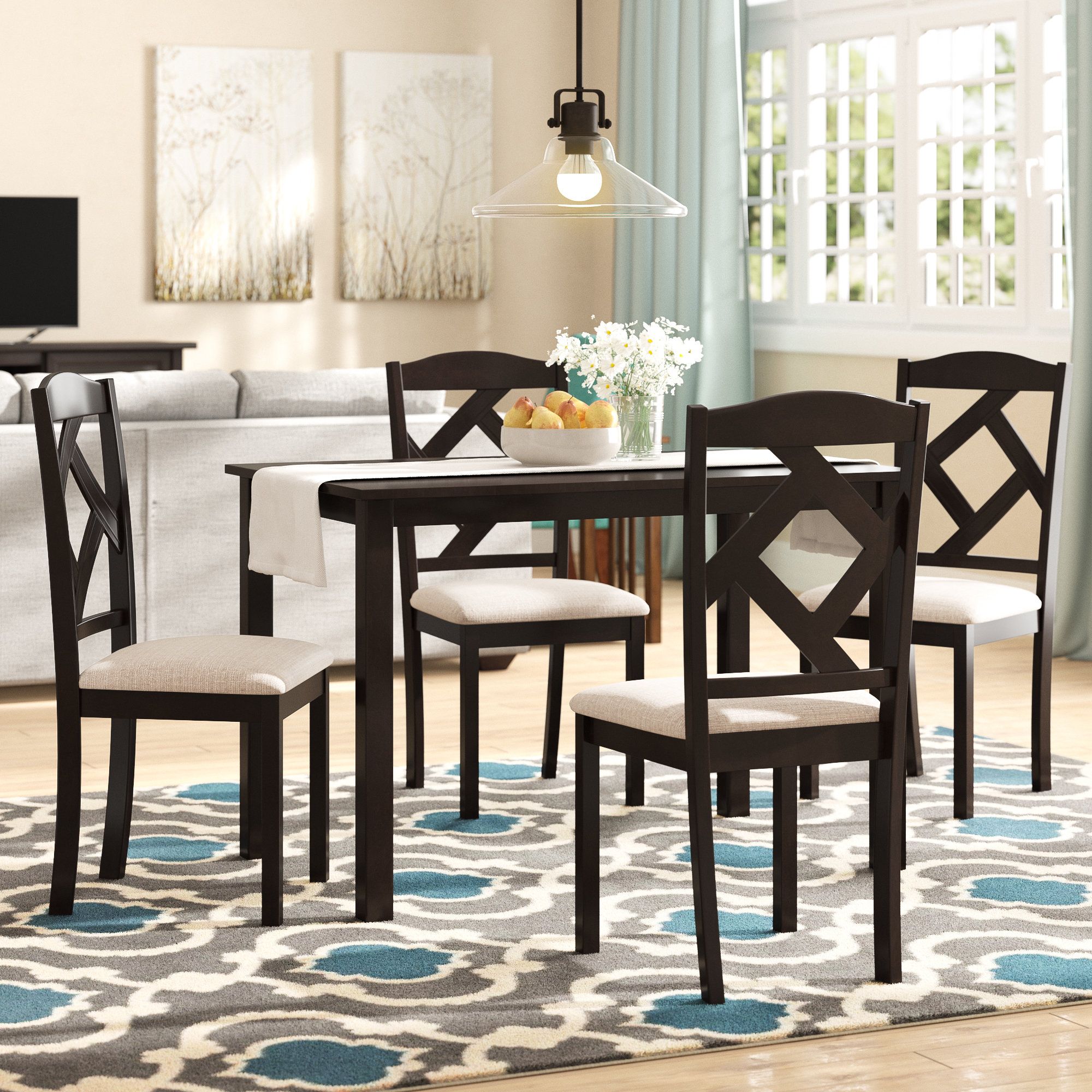 2019 5 Piece Breakfast Nook Dining Sets Pertaining To Red Barrel Studio Goosman Modern And Contemporary 5 Piece Breakfast (Photo 1 of 25)