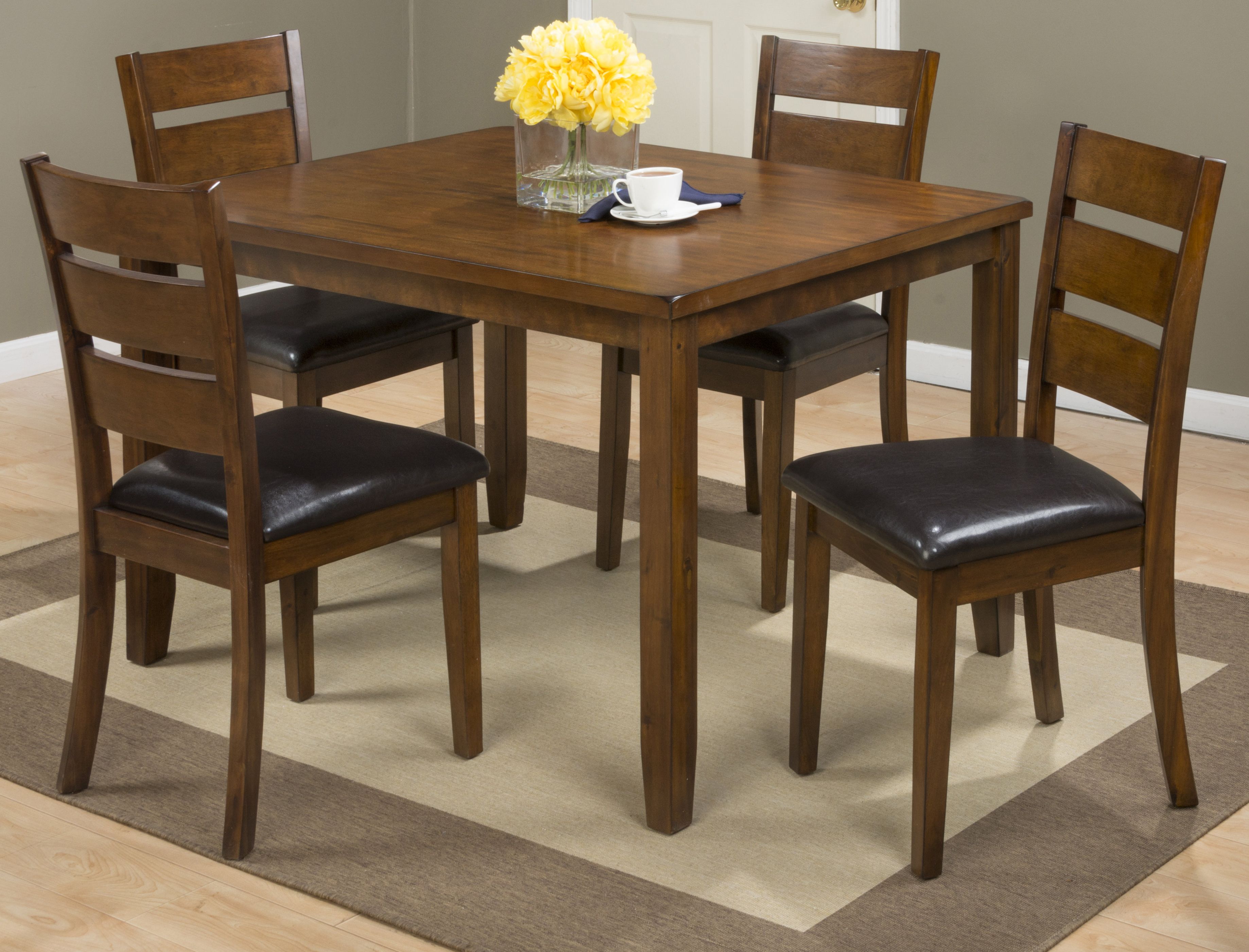 Amir 5 Piece Solid Wood Dining Sets (set Of 5) With Regard To 2019 Millwood Pines Amir 5 Piece Solid Wood Dining Set (View 1 of 25)