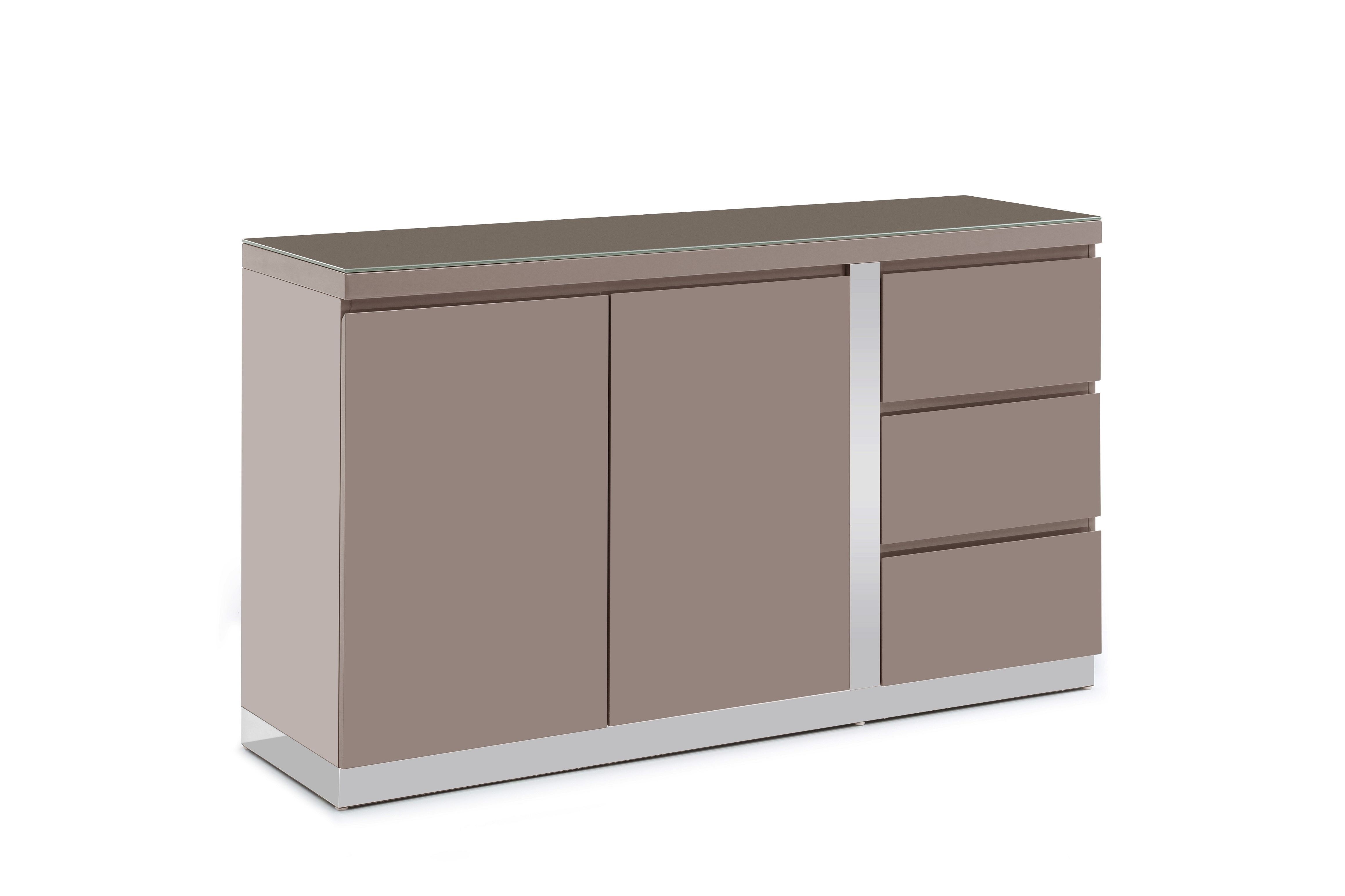 Best And Newest Jerry Taupe High Gloss Sideboard 140cm Throughout Jarrod 5 Piece Dining Sets (View 18 of 25)