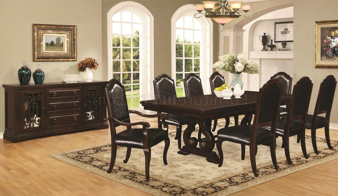 Favorite Bedford 105601 Dining Table In Mahoganycoaster W/options In Bedfo 3 Piece Dining Sets (View 17 of 25)