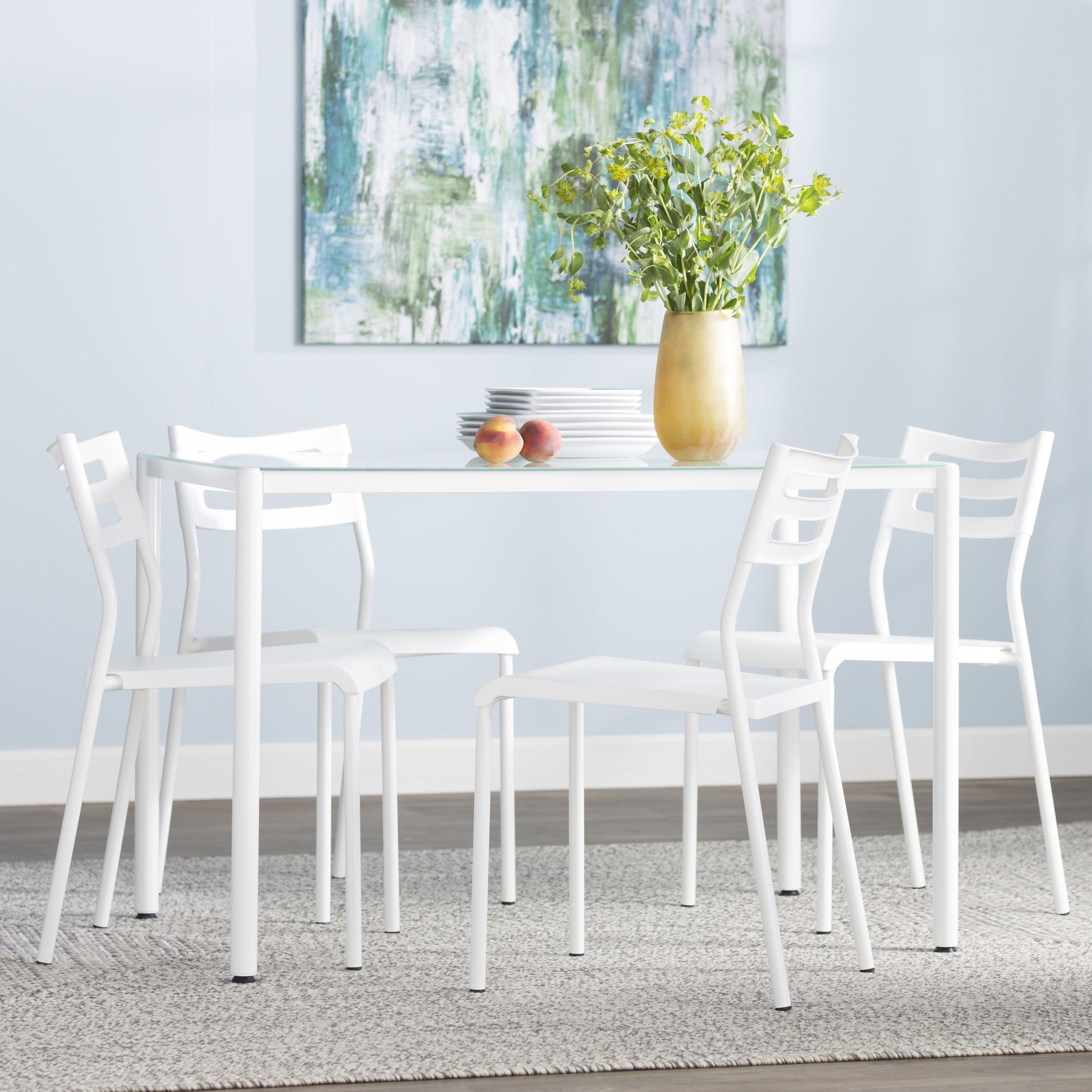 Most Popular Travon 5 Piece Dining Sets Within Latitude Run Tober 5 Piece Breakfast Nook Dining Set & Reviews (Photo 24 of 25)