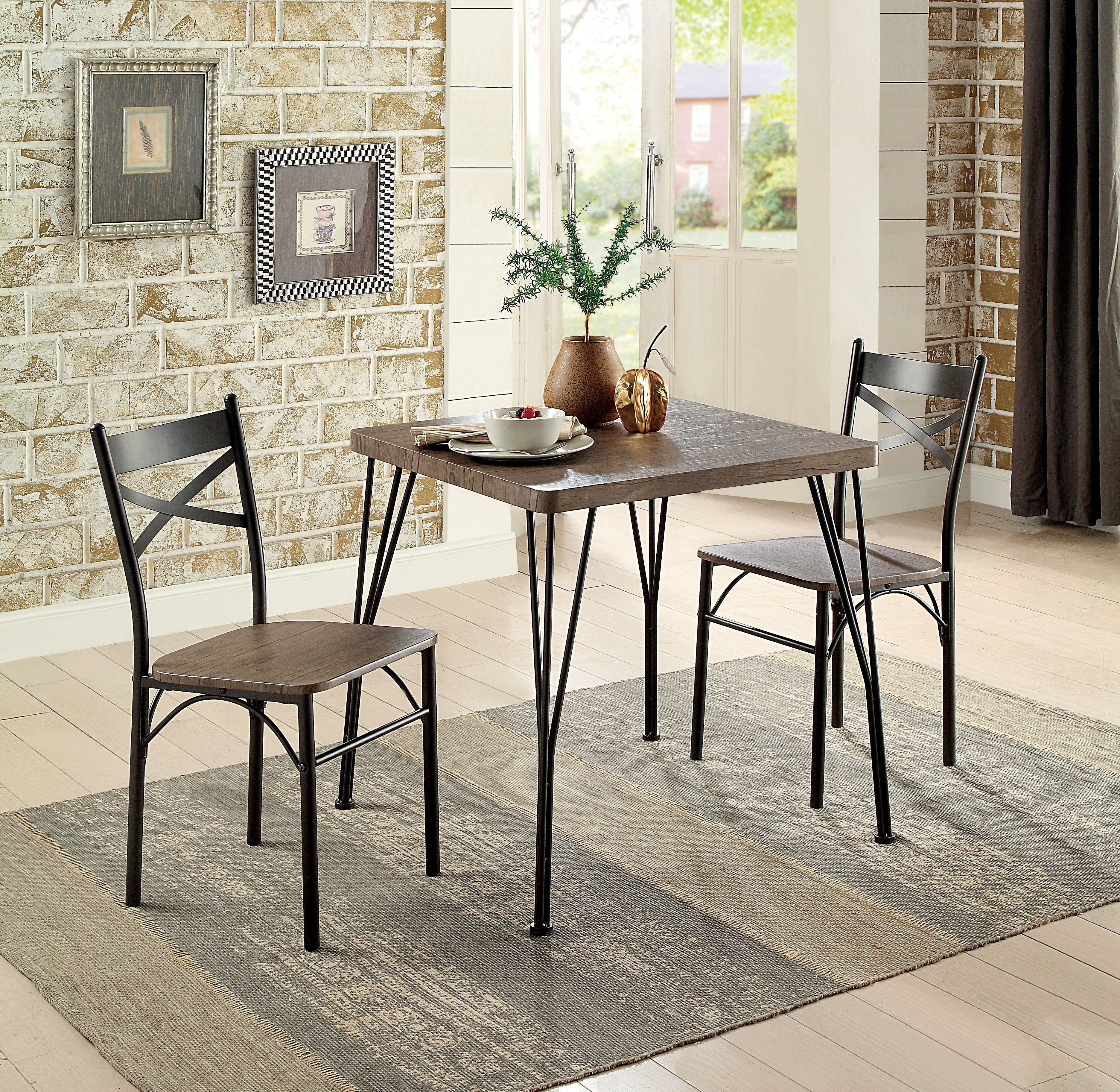 Trendy Tejeda 5 Piece Dining Sets Throughout Guertin 3 Piece Dining Set & Reviews (View 12 of 25)