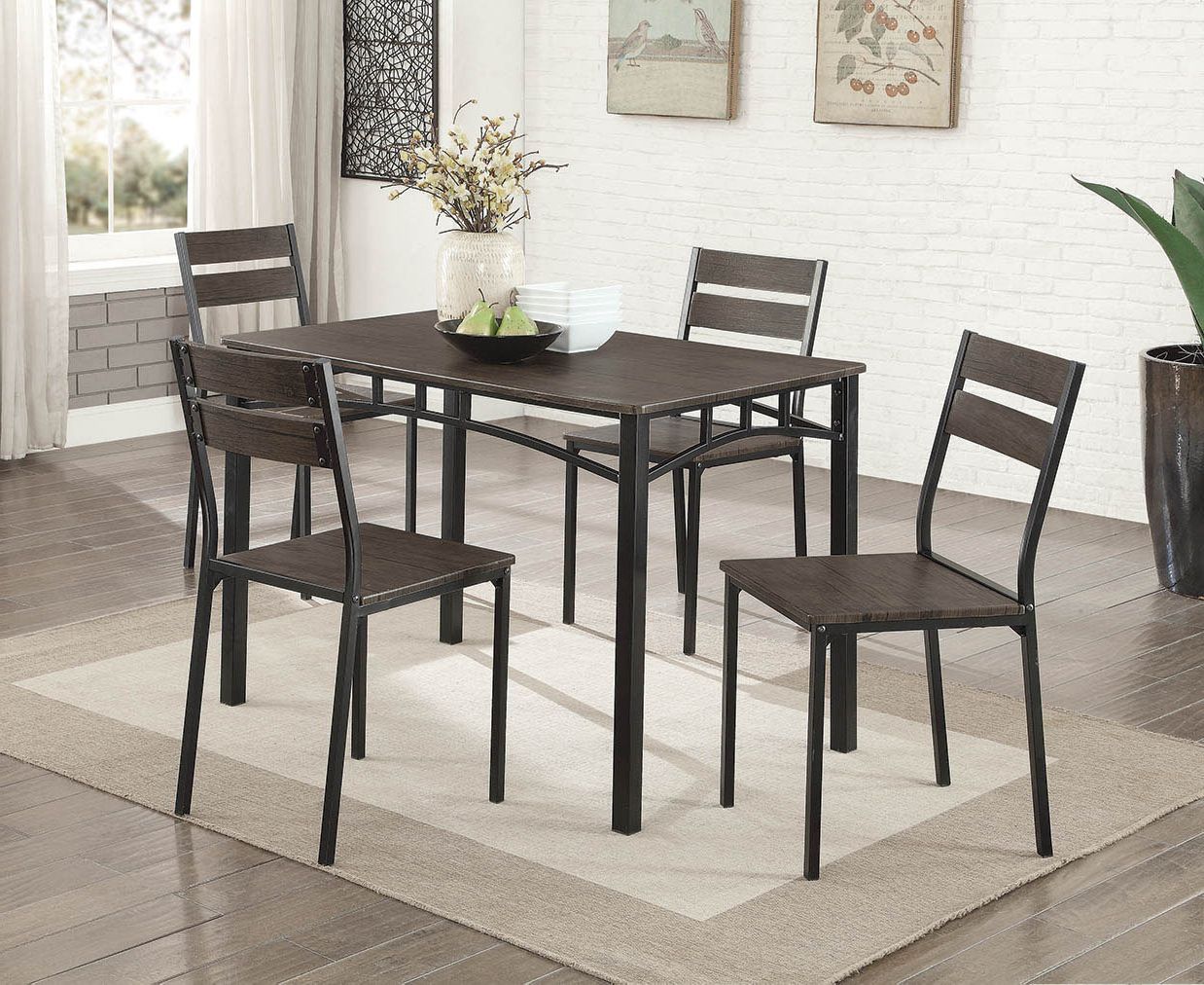 Featured Photo of 2024 Latest Autberry 5 Piece Dining Sets