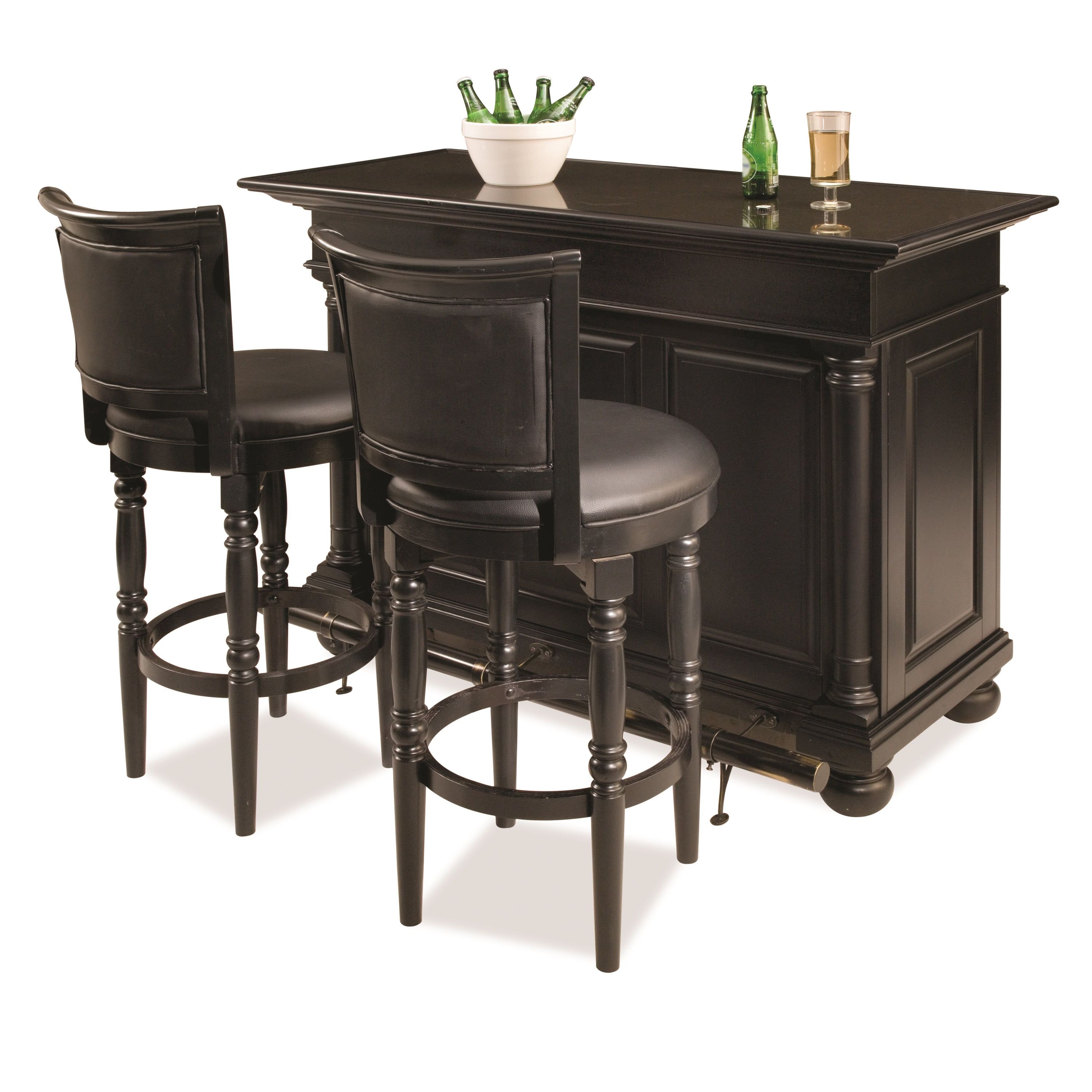 Well Liked Shop St. Croix Black Finished Bar And Two Stools – Free Shipping Throughout Saintcroix 3 Piece Dining Sets (Photo 12 of 25)