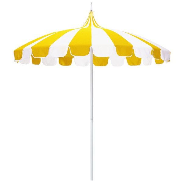 2017 Natural And Sunflower Yellow Fabric California Umbrella Smpt 852 In Wallach Market Sunbrella Umbrellas (View 15 of 25)