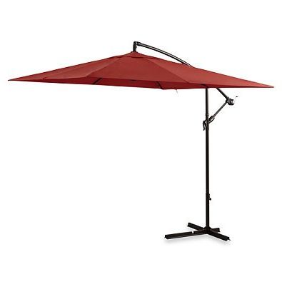 Amazon : 8 Foot Square Cantilever Umbrella Salsa Red : Garden Regarding Latest Jendayi Square Cantilever Umbrellas (View 11 of 25)