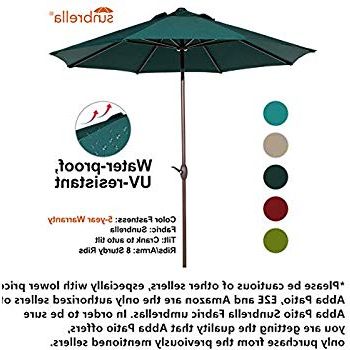 Amazon : Abba Patio Sunbrella Patio 9 Feet Outdoor Market Table With Regard To Favorite Cardine Market Umbrellas (View 25 of 25)