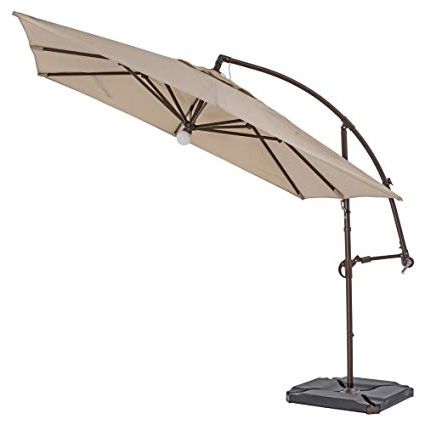 Amazon : Patio Cantilever Umbrella  Trueshade Plus 9'x9' Deluxe Intended For Recent Maidste Square Cantilever Umbrellas (View 10 of 25)