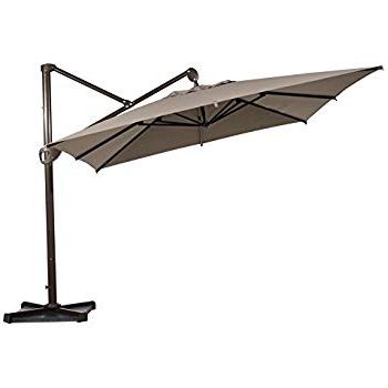 Amazon : Patio Cantilever Umbrella  Trueshade Plus 9'x9' Deluxe With Recent Maidste Square Cantilever Umbrellas (View 24 of 25)