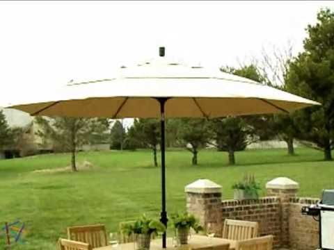 California Umbrella 11 Ft Wind Resistant Patio Umbrella – Product Review  Video Throughout Widely Used Keegan Market Umbrellas (View 10 of 25)