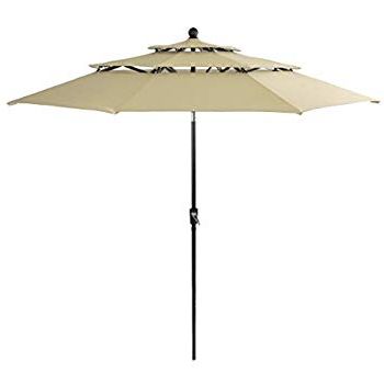Caravelle Market Sunbrella Umbrellas Regarding Famous Amazon : Pebble Lane Living Exclusive 3 Tier Patio Umbrella With (View 25 of 25)