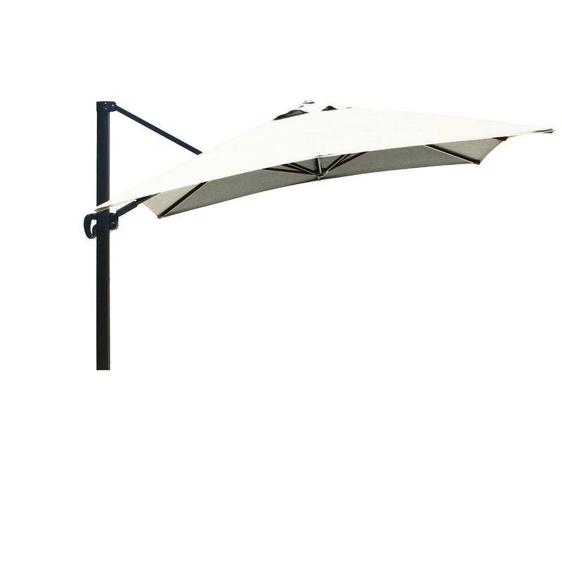 Carlisle 10' Square Cantilever Sunbrella Umbrella within Well known Grote Liberty Aluminum Square Cantilever Umbrellas