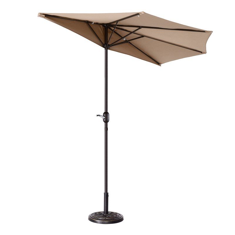 Colburn Half 9' Market Umbrella Intended For Most Recent Sheehan Half Market Umbrellas (View 5 of 25)