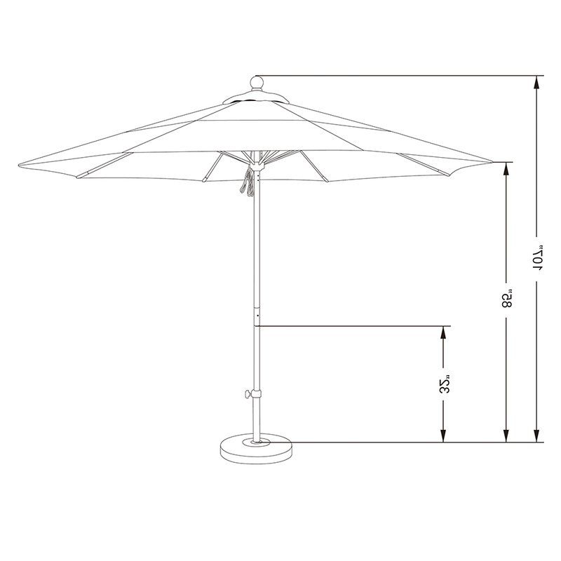 Current Caravelle Market Sunbrella Umbrellas Intended For Benson 11' Market Umbrella (View 14 of 25)