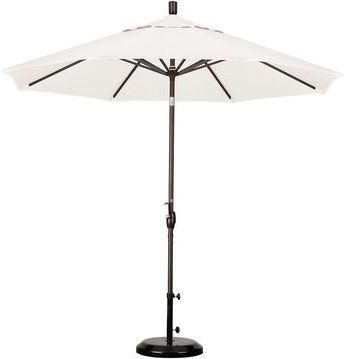 Favorite One Kings Lane 9' Market Umbrella, Bronze/white Inside Caravelle Market Umbrellas (View 19 of 25)