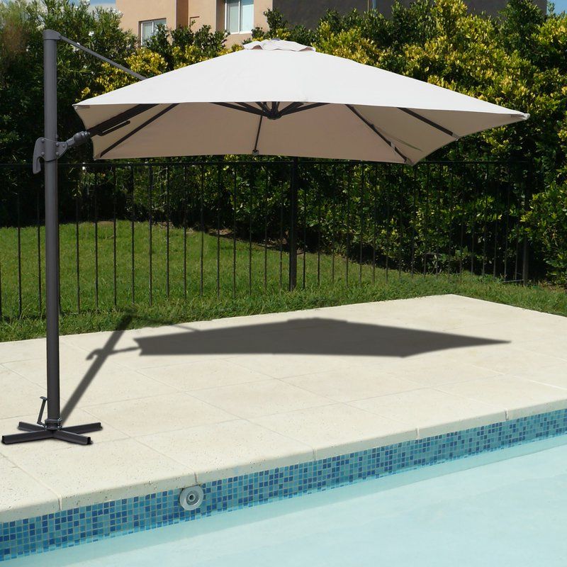 Grote Liberty Aluminum Square Cantilever Umbrella Within Famous Bondi Square Cantilever Umbrellas (View 13 of 25)