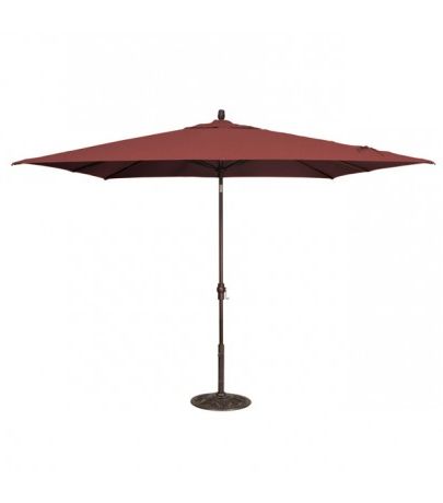 Market Umbrellas Intended For Most Up To Date Treasure Garden 8' X 10' Rectangular Market Umbrella – Henna (View 22 of 25)