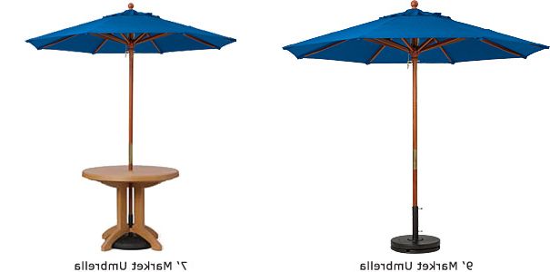 Market Umbrellas Regarding Newest Commerical Market Umbrellas With Wood Pole (View 21 of 25)