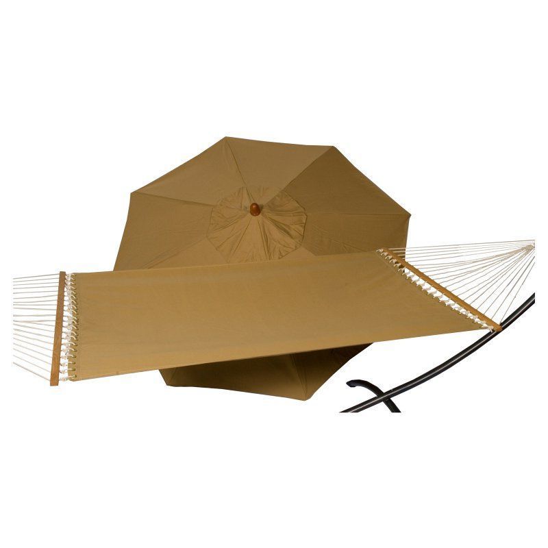 Most Recently Released Mucci Madilyn Market Sunbrella Umbrellas Within Phat Tommy Sunbrella Sling Hammock With 9 Ft (View 23 of 25)