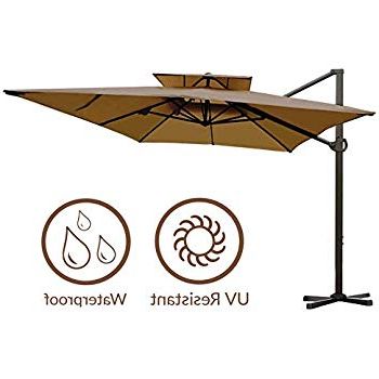 Most Up To Date Amazon : Le Papillon 10 Ft Cantilever Umbrella Outdoor Offset Pertaining To Voss Cantilever Sunbrella Umbrellas (View 14 of 25)