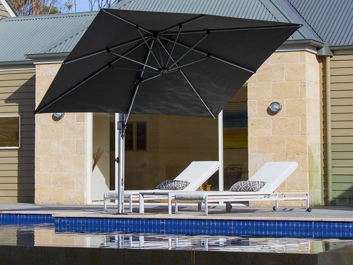 Outdoor Elegance Pertaining To Mald Square Cantilever Umbrellas (View 15 of 25)
