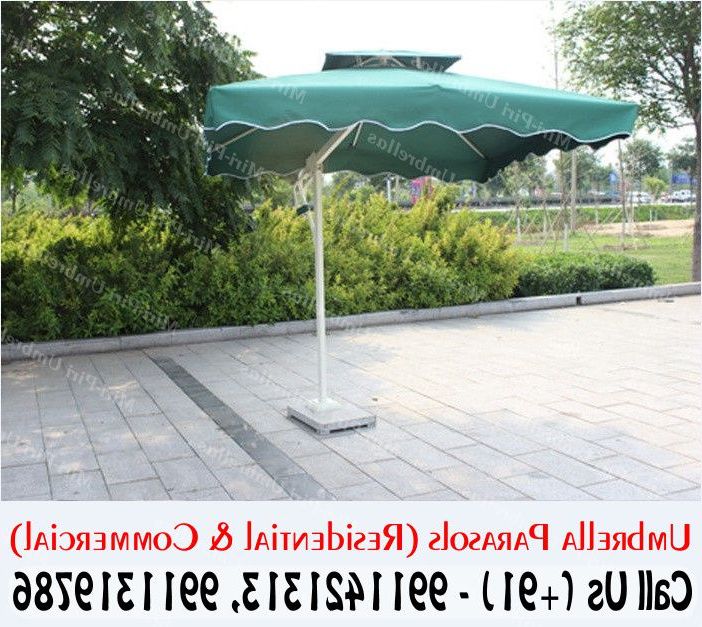 Outdoor Garden Cantilever Hanging Side Pole Umbrellas Manufacturers With Most Recently Released Mald Square Cantilever Umbrellas (View 20 of 25)