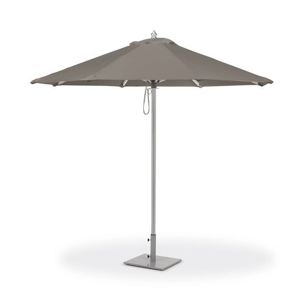 Oxford Garden 9 Feet Octagon Taupe Sunbrella Fabric Shade Market Umbrella  With Brushed Aluminum Frame In Well Known Market Umbrellas (View 18 of 25)