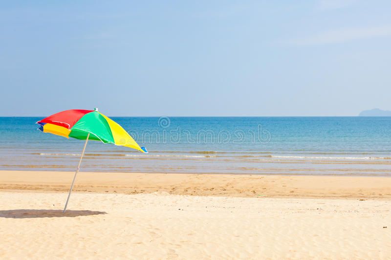 Seaside Beach Umbrellas Pertaining To Current Seaside Beach Umbrella Stock Photo (View 16 of 25)