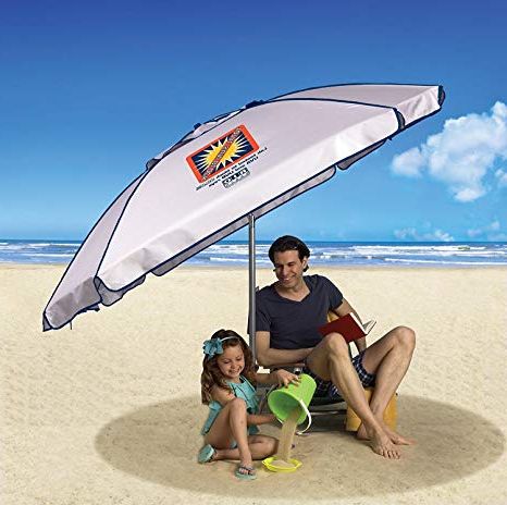 Total Sun Block Extreme Shade Beach Umbrellas Inside Most Popular Rio Brands Extreme Shade Total Sun Block Beach Umbrella Shelter W (View 16 of 25)