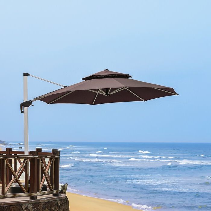Widely Used Mablethorpe Cantilever Umbrellas For Mablethorpe 12' Cantilever Umbrella (View 3 of 25)