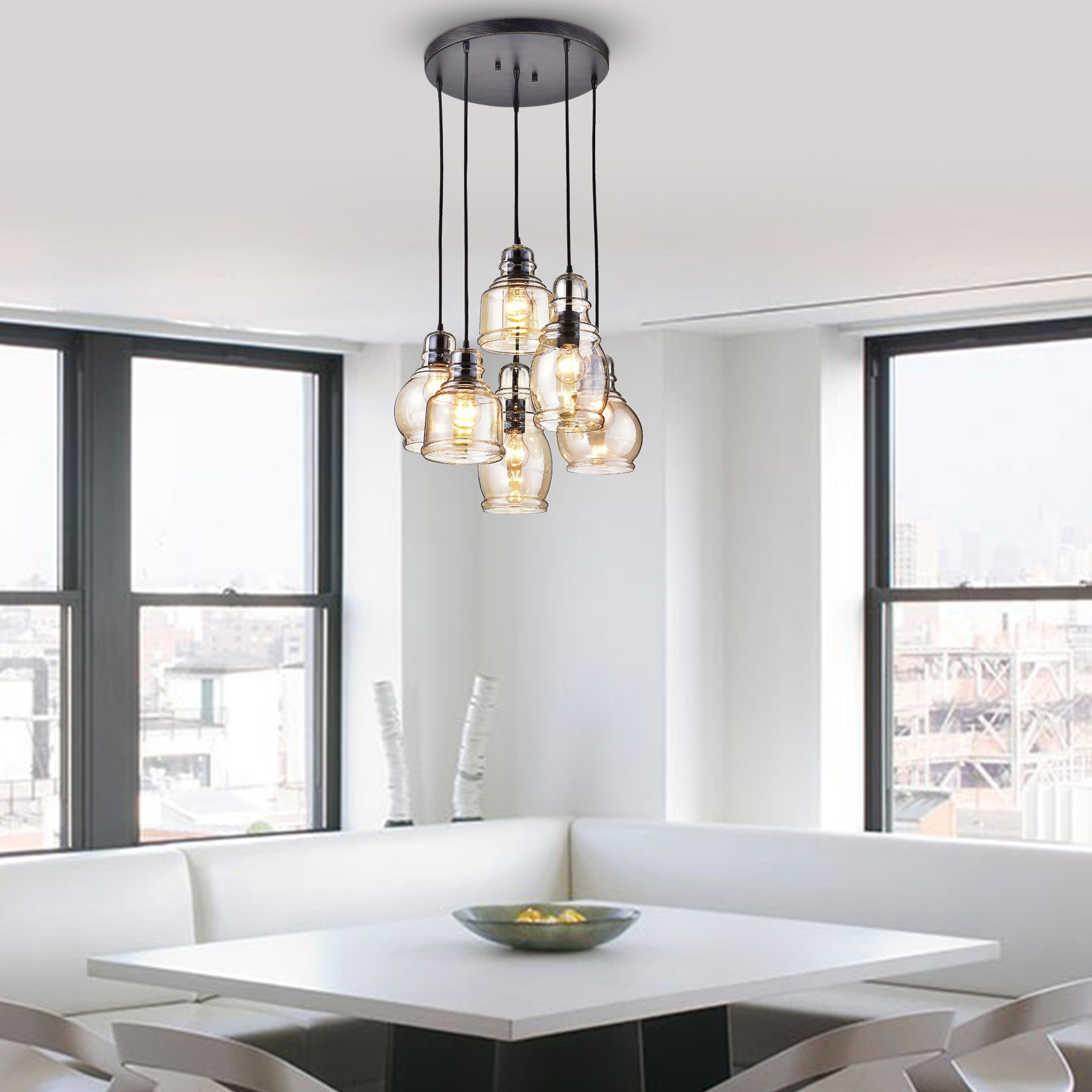 4 – 6 Light Cluster Pendant Lighting You'll Love In 2019 Within Latest Schutt 5 Light Cluster Pendants (View 4 of 25)