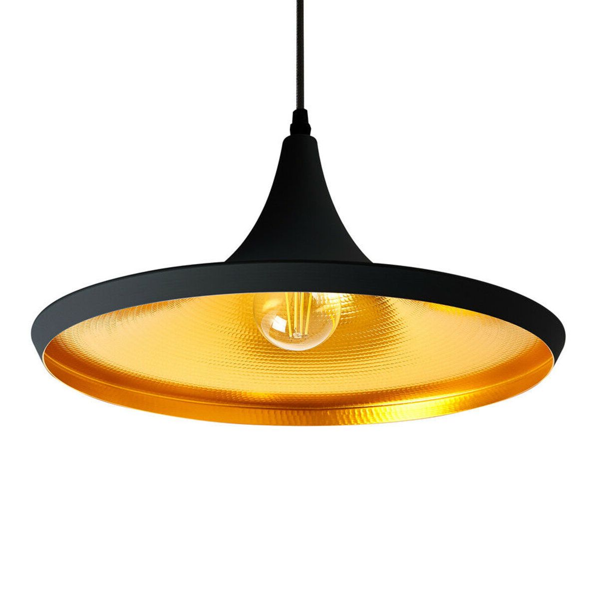 Akash Industrial Vintage 1 Light Geometric Pendants For Popular Details About Pendant Light Led Ceiling Lights Lamp Shade Industrial Cafe  Lighting Kitchen Bar (View 4 of 25)